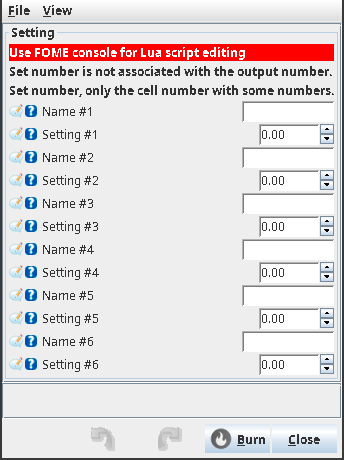 lua user-defined settings